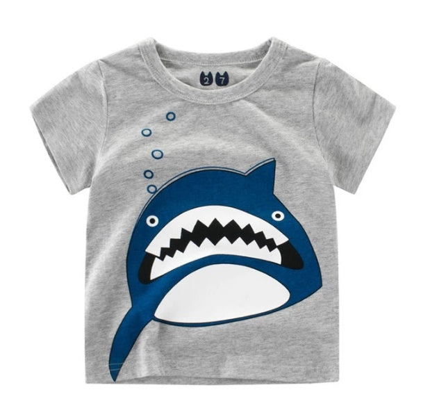 Boys Cotton T-shirt & Children's Short Sleeves - Tiff's Treasures