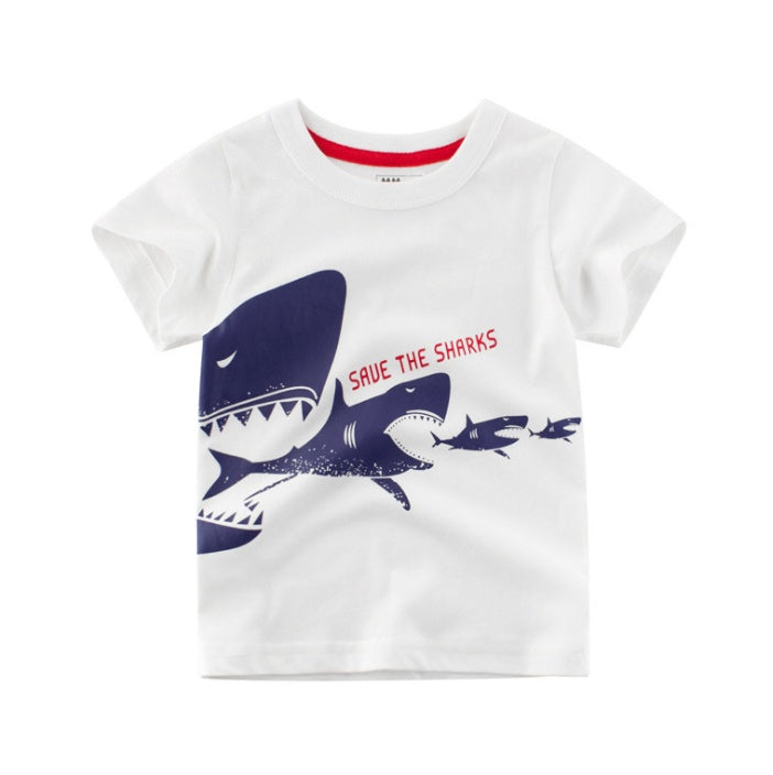 Boys Cotton T-shirt & Children's Short Sleeves - Tiff's Treasures