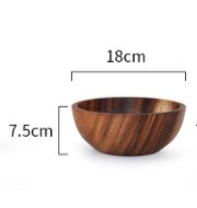 Kitchen Natural Wooden Bowl Household Fruit Bowl Salad Bowl For Home Restaurant Food Container Wooden Utensils Note The Size Hot - Tiff's Treasures