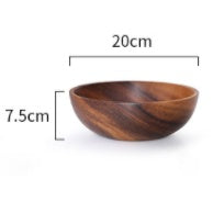 Kitchen Natural Wooden Bowl Household Fruit Bowl Salad Bowl For Home Restaurant Food Container Wooden Utensils Note The Size Hot - Tiff's Treasures