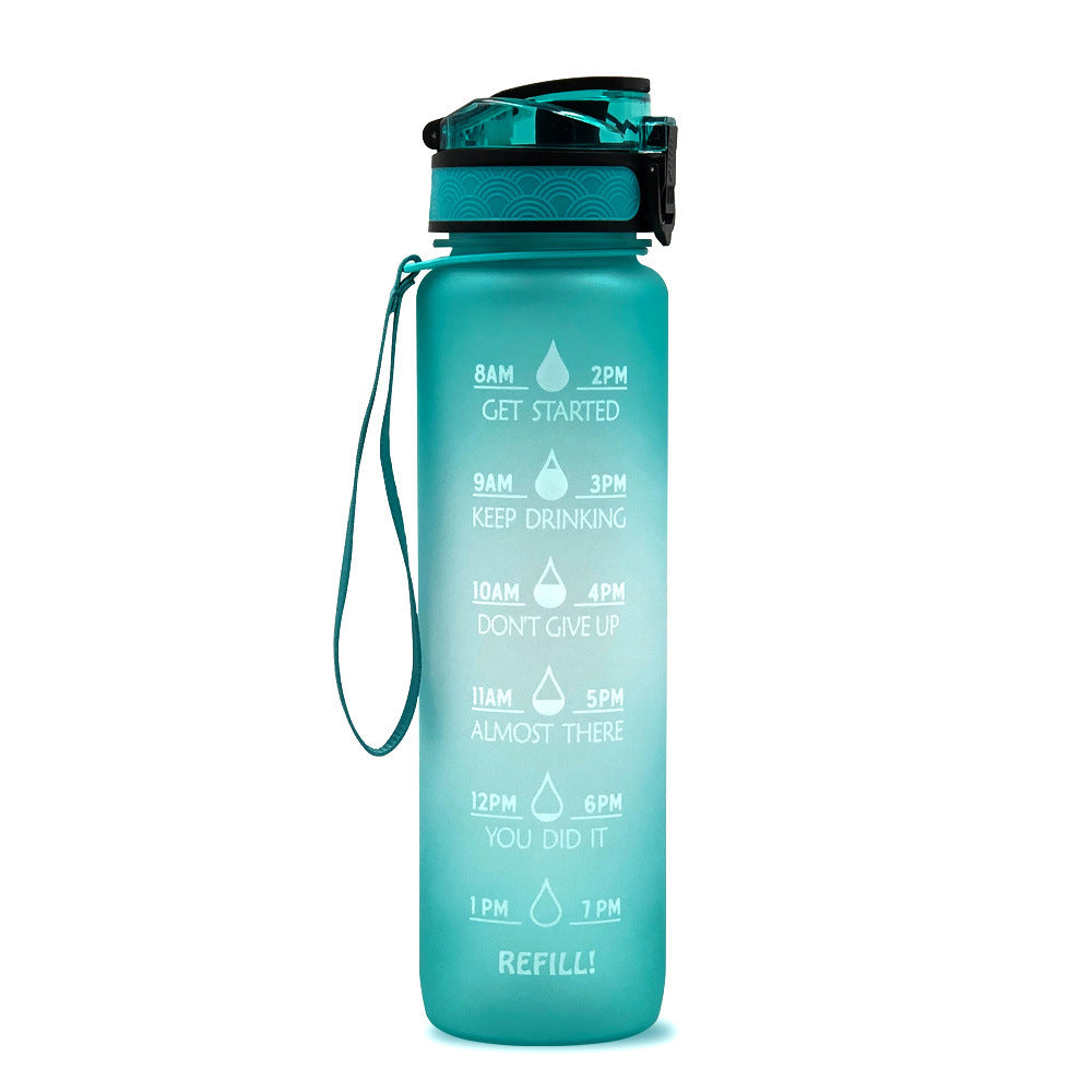 1L Tritan Water Bottle With Time Marker Bounce Cover Motivational Water Bottle Cycling Leakproof Cup For Sports Fitness Bottles - Tiff's Treasures
