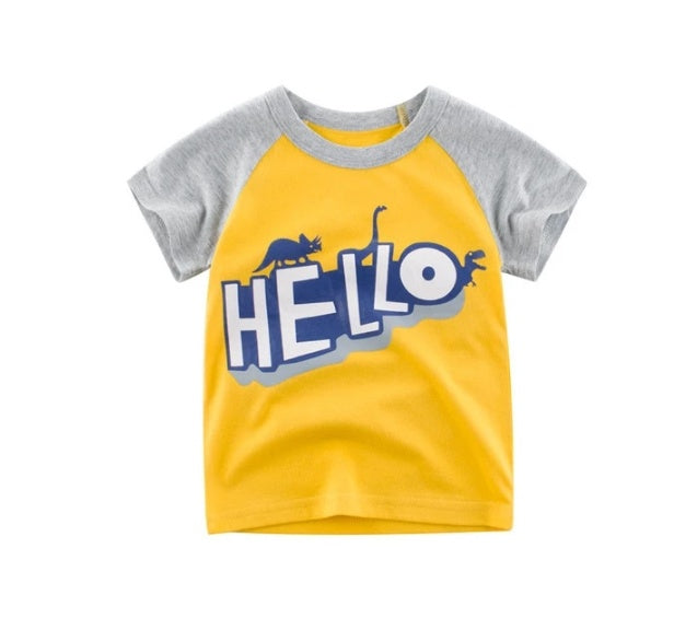 Boys Cotton T-shirt & Children's Short Sleeves - Tiff's Treasures