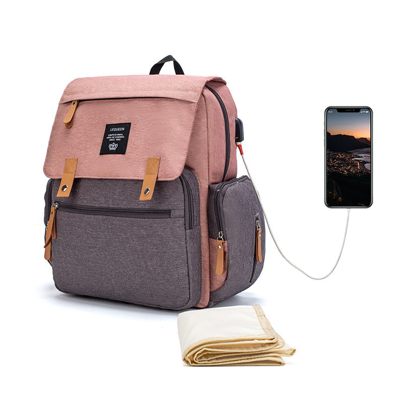 LEQUEEN Multifunctional Large Capacity Mummy Bag - Tiff's Treasures