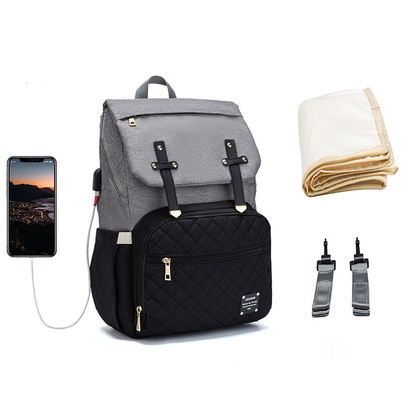 LEQUEEN Multifunctional Large Capacity Mummy Bag - Tiff's Treasures