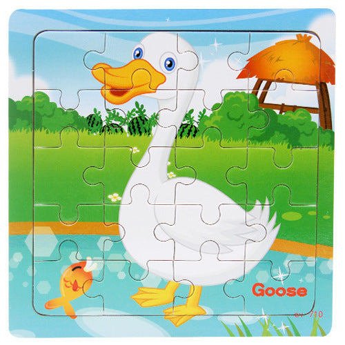 Children's poultry animal wooden puzzle - Tiff's Treasures