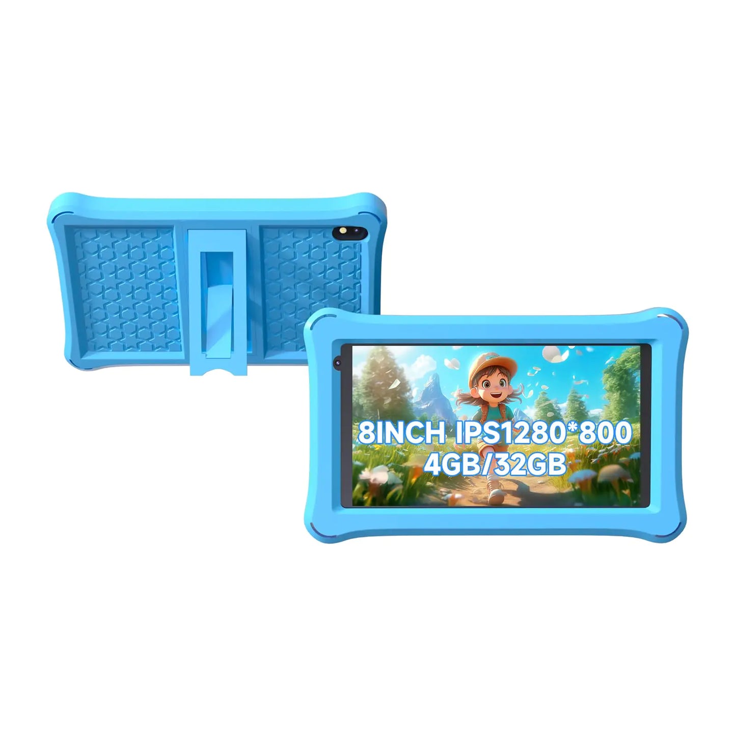 Kids 8" Android Tablet with Parental Controls & Shockproof Case