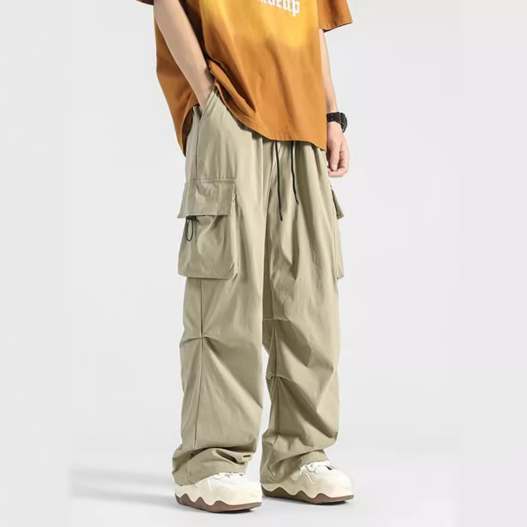 Men’s Loose Fit Outdoor Trousers – Straight-Leg Casual Utility Pants - Tiff's Treasures