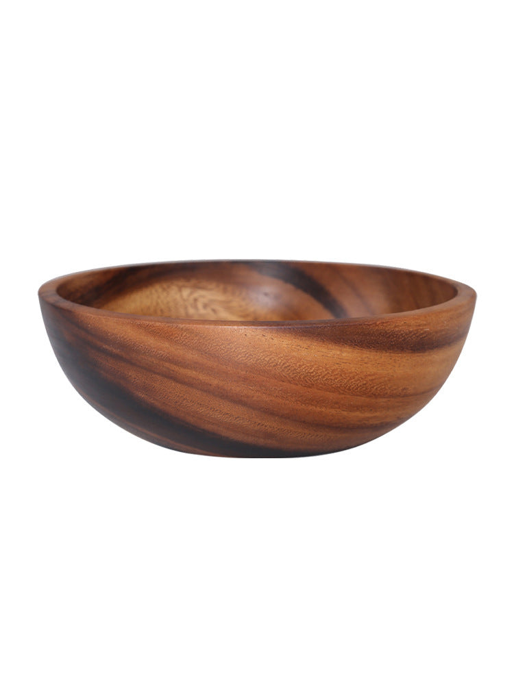 Kitchen Natural Wooden Bowl Household Fruit Bowl Salad Bowl For Home Restaurant Food Container Wooden Utensils Note The Size Hot - Tiff's Treasures