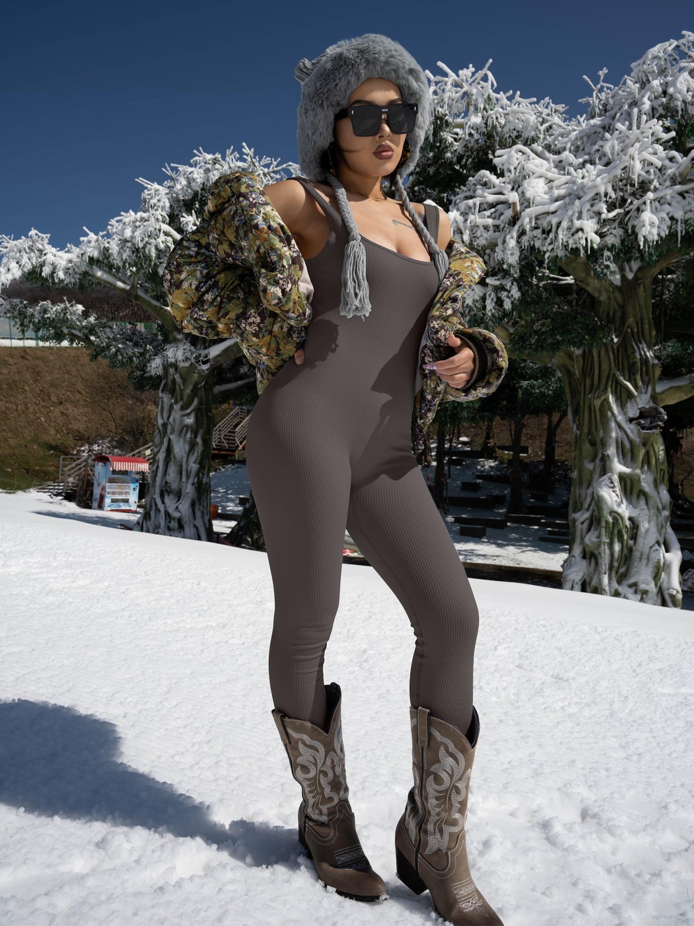 Women's Suspender Tank Top Tights - Tiff's Treasures