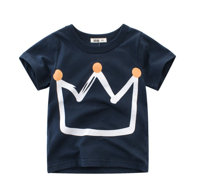 Boys Cotton T-shirt & Children's Short Sleeves - Tiff's Treasures