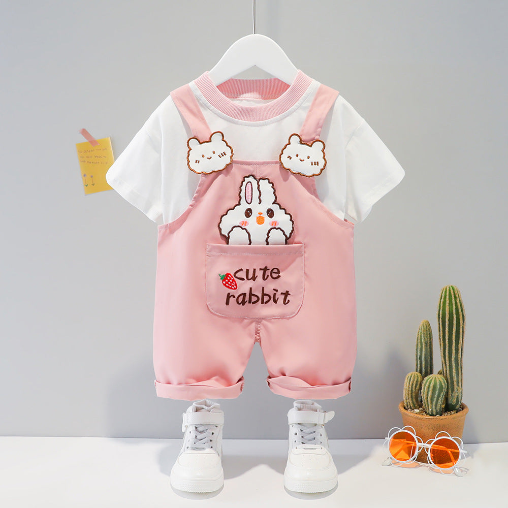 Baby Summer Cartoon Short-sleeved Overalls - Tiff's Treasures