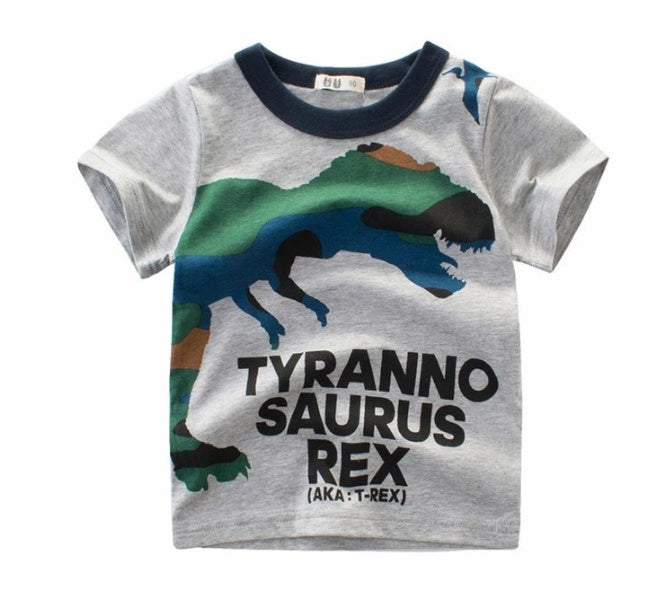 Boys Cotton T-shirt & Children's Short Sleeves - Tiff's Treasures