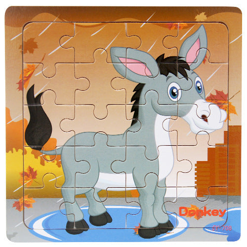 Children's poultry animal wooden puzzle - Tiff's Treasures