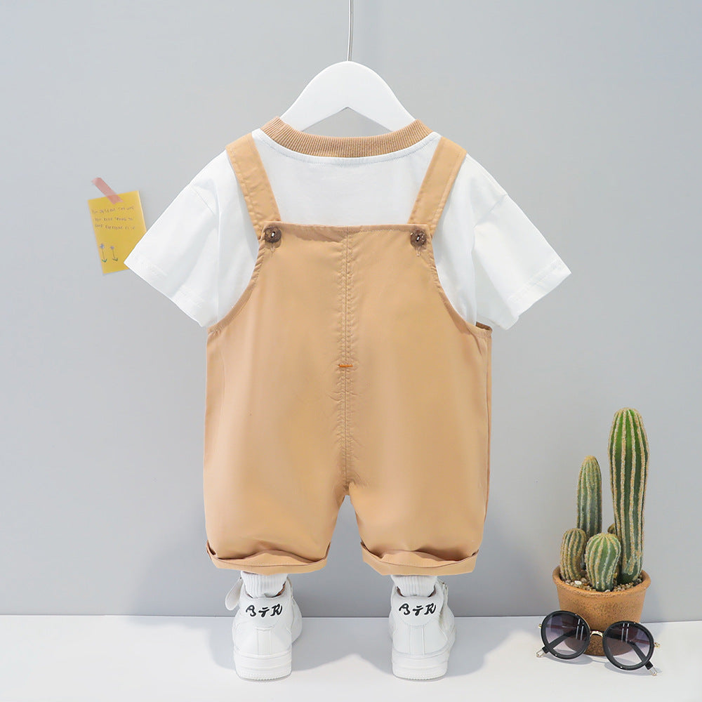 Baby Summer Cartoon Short-sleeved Overalls - Tiff's Treasures