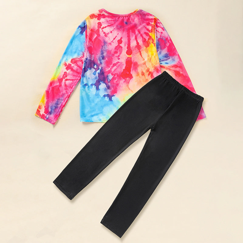 Toddler Girls' Spring Fall Outfit Set Pretty Girl Letter Print Long Sleeve Pullover Top & Matching Pants - Tiff's Treasures