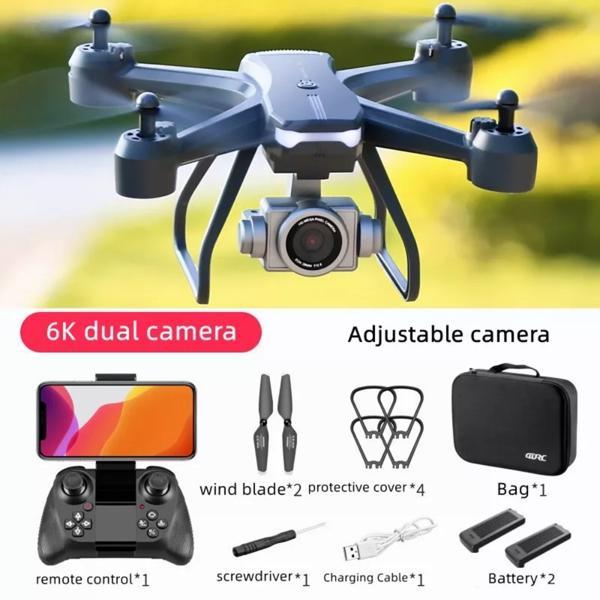 Professional Drone4DRC V14, 6K High-definition Dual Camera Wifi FPV Portable RC Quadcopter 2 Batteries. - Tiff's Treasures
