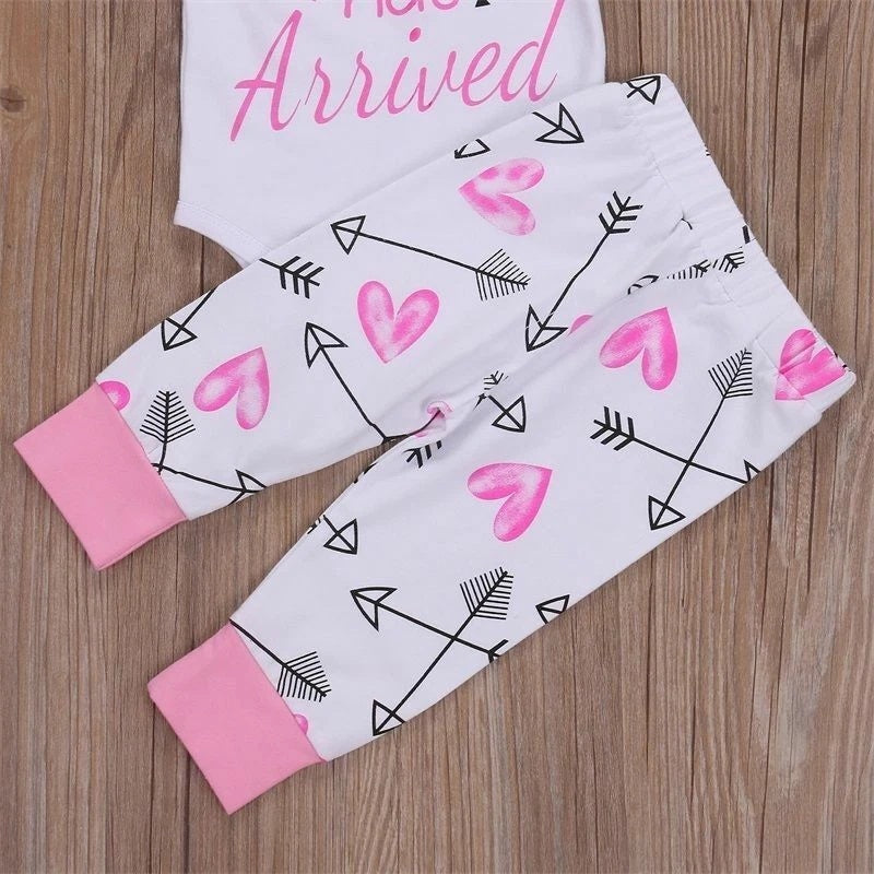 4PCS Newborn Kids Baby Girl Outfits Clothes Romper Bodysuit Pants Outfits Set - Tiff's Treasures
