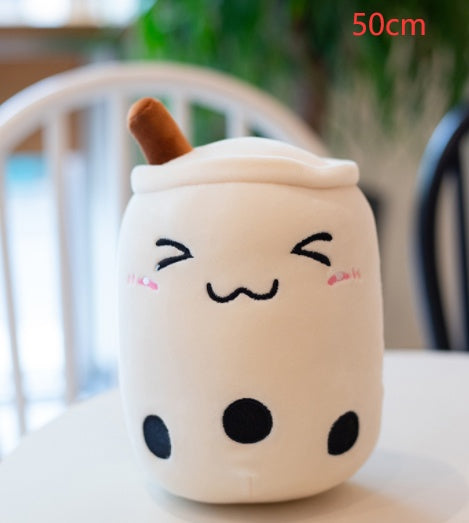 Cute Fruit Drink Plush Stuffed Soft Strawberry Milk Tea Plush Boba Tea Cup Toy Bubble Tea Pillow Cushion Kids Gift - Tiff's Treasures