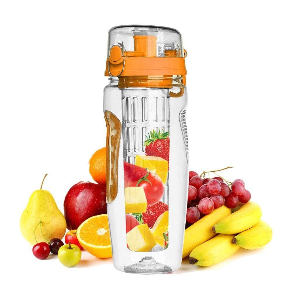 32Oz Fruit Infusing Infuser Water Bottle Water Fruit Bottle BPA Free Plastic Sport Fruit Infuser Water Bottles With Infuser Juice Shaker Drink Bottle Of Water - Tiff's Treasures