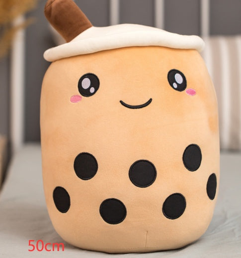Cute Fruit Drink Plush Stuffed Soft Strawberry Milk Tea Plush Boba Tea Cup Toy Bubble Tea Pillow Cushion Kids Gift - Tiff's Treasures