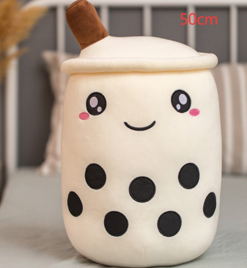Cute Fruit Drink Plush Stuffed Soft Strawberry Milk Tea Plush Boba Tea Cup Toy Bubble Tea Pillow Cushion Kids Gift - Tiff's Treasures
