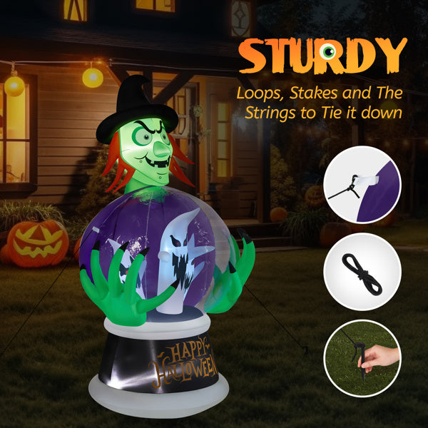 Witch Crystal Ball With LED Lights - Tiff's Treasures