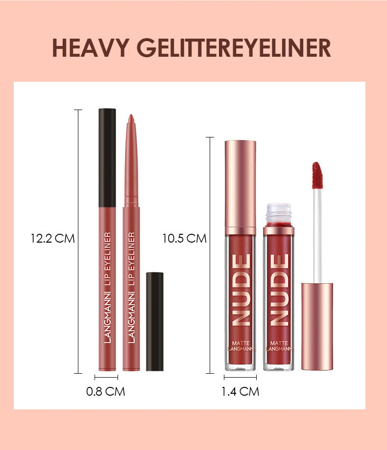 Lip Liner And Lipstick Makeup 12 Pcs Set 6 Matte Lipstick 6 Lip Liner Pens Waterproof Long Lasting Matte Lipstick Beauty Cosmetics Makeup Gift For Girls Lipstick Set - Tiff's Treasures