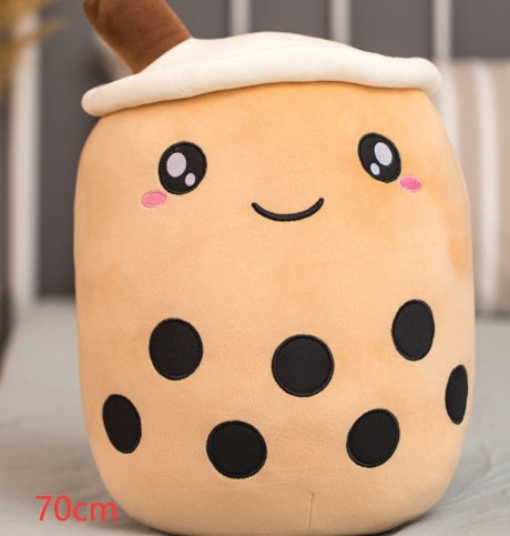 Cute Fruit Drink Plush Stuffed Soft Strawberry Milk Tea Plush Boba Tea Cup Toy Bubble Tea Pillow Cushion Kids Gift - Tiff's Treasures