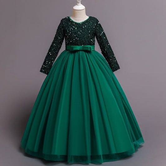 Girls Cotton Sequin Dress - Tiff's Treasures