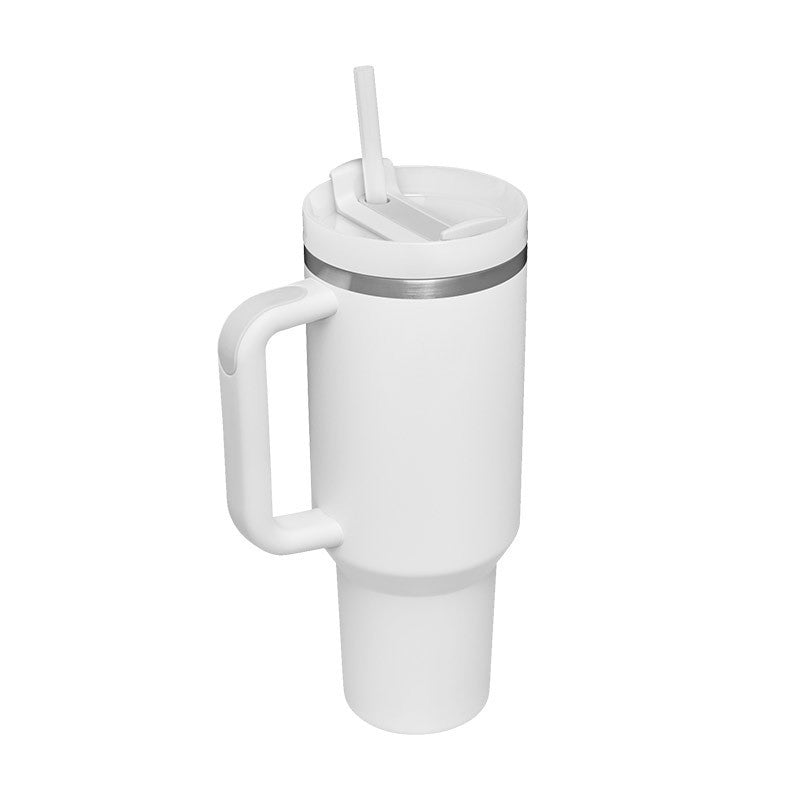 40 Oz Tumbler With Handle Straw Insulated, Stainless Steel Spill Proof Vacuum Coffee Cup Tumbler With Lid Tapered Mug Gifts For Valentine Lover Suitable For Car Gym Office Travel - Tiff's Treasures