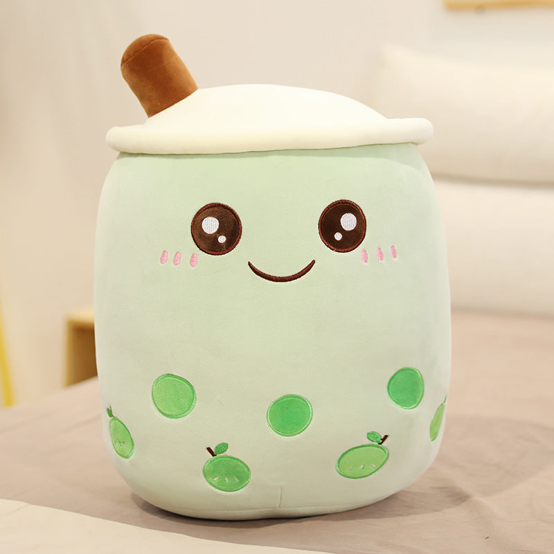 Cute Fruit Drink Plush Stuffed Soft Strawberry Milk Tea Plush Boba Tea Cup Toy Bubble Tea Pillow Cushion Kids Gift - Tiff's Treasures