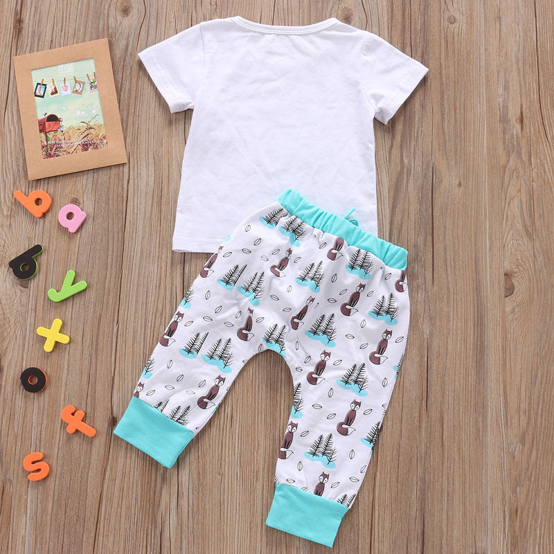 Newborn Baby Clothes Set T-shirt Tops Pants Little Boys and Girls Outfits - Tiff's Treasures