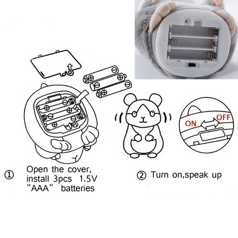 Little Talking Hamster Toy, 15CM - Tiff's Treasures