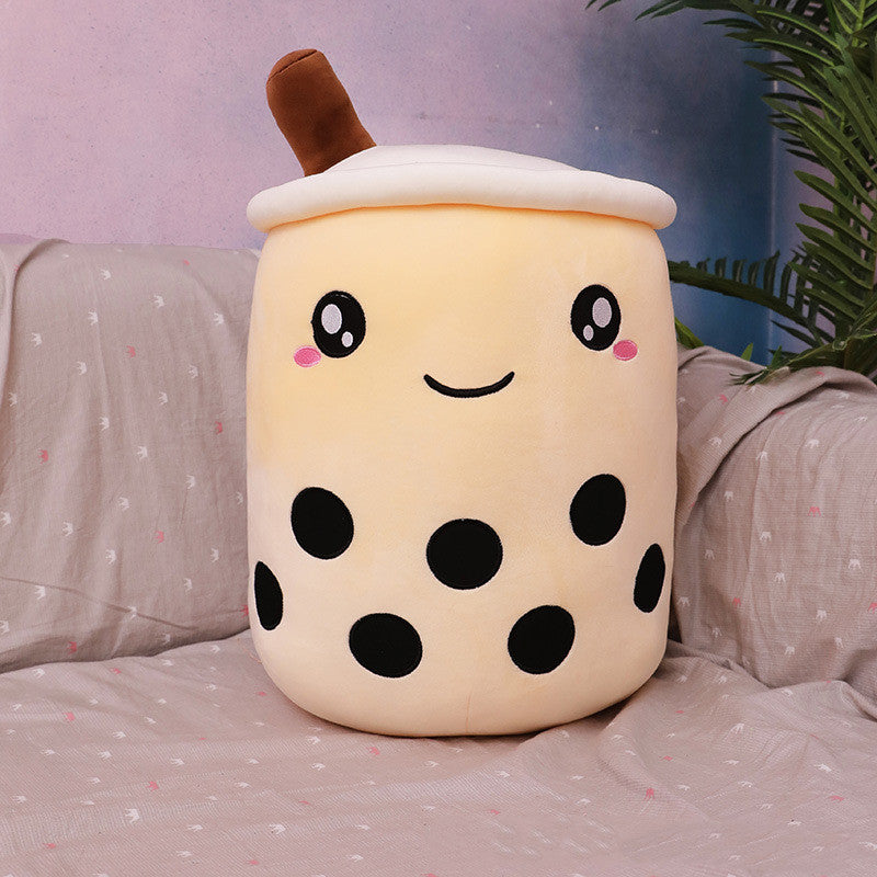 Cute Fruit Drink Plush Stuffed Soft Strawberry Milk Tea Plush Boba Tea Cup Toy Bubble Tea Pillow Cushion Kids Gift - Tiff's Treasures