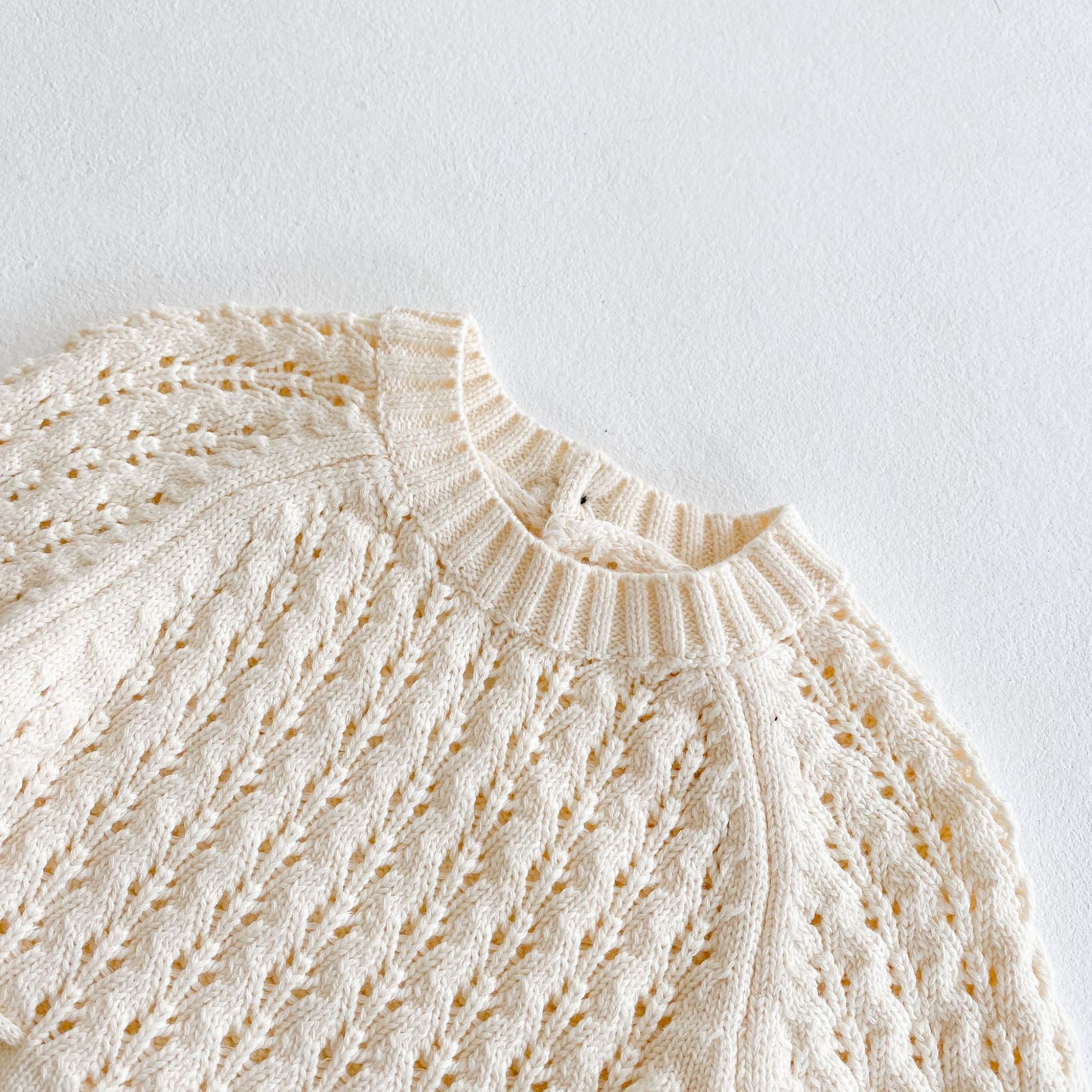 Girl Baby Knitted Hollow Waist Girdle Long Sleeves Harpy Dress Triangle - Tiff's Treasures