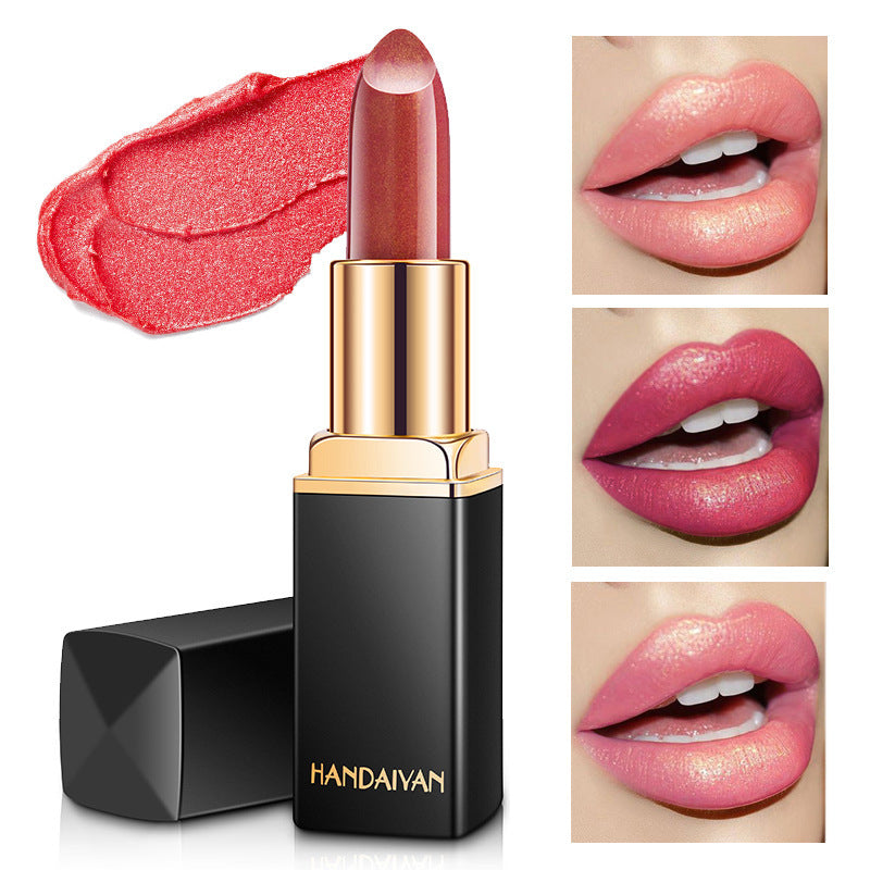 Shiny Metallic Lipstick Pearlescent Color Temperature Change Lipstick Gilt Lipstick - Tiff's Treasures