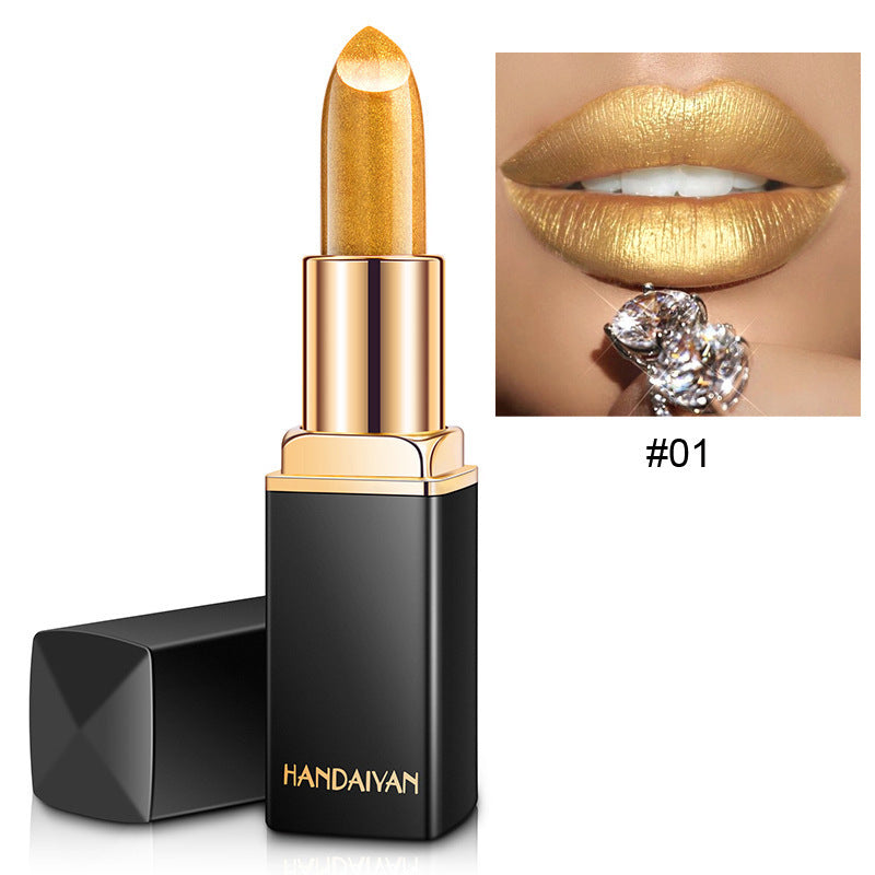 Shiny Metallic Lipstick Pearlescent Color Temperature Change Lipstick Gilt Lipstick - Tiff's Treasures