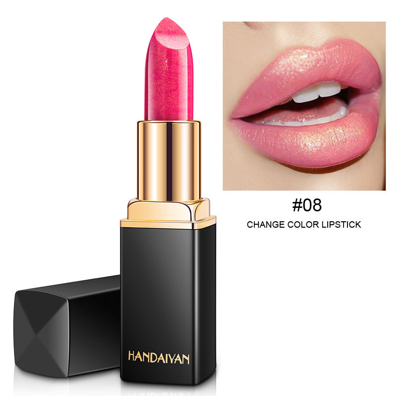 Shiny Metallic Lipstick Pearlescent Color Temperature Change Lipstick Gilt Lipstick - Tiff's Treasures