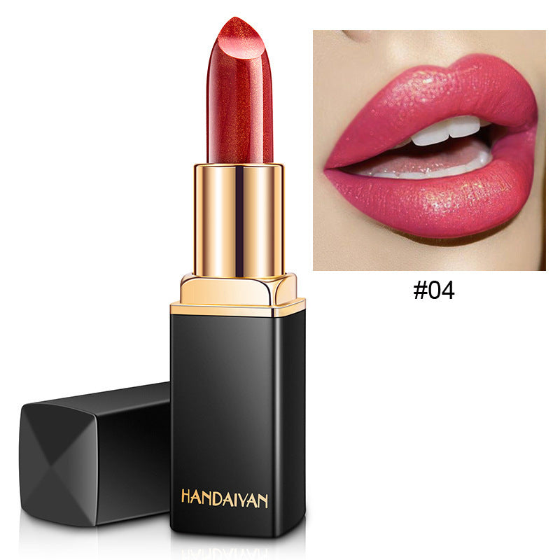 Shiny Metallic Lipstick Pearlescent Color Temperature Change Lipstick Gilt Lipstick - Tiff's Treasures