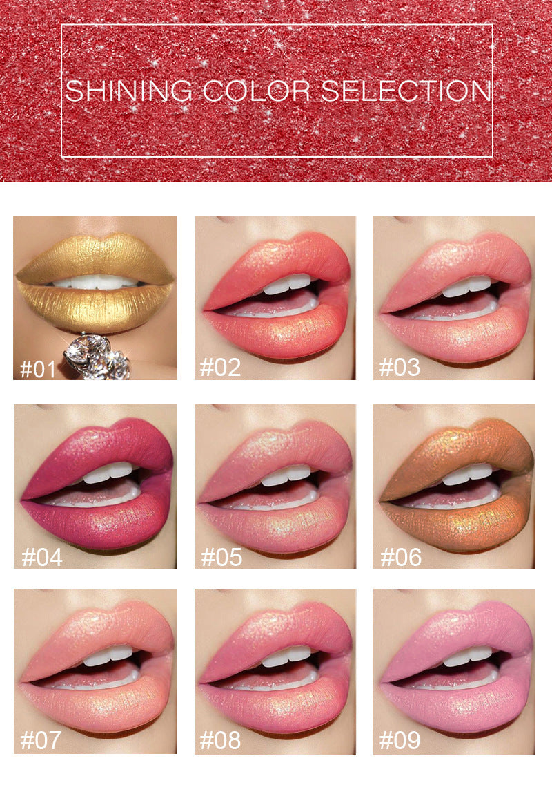 Shiny Metallic Lipstick Pearlescent Color Temperature Change Lipstick Gilt Lipstick - Tiff's Treasures
