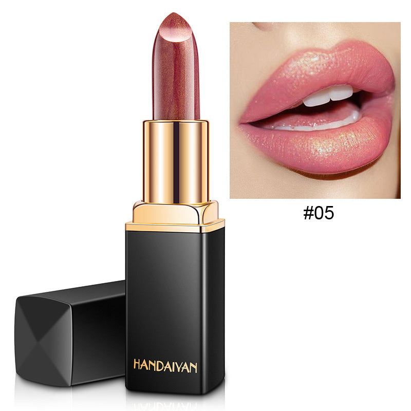 Shiny Metallic Lipstick Pearlescent Color Temperature Change Lipstick Gilt Lipstick - Tiff's Treasures