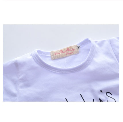 Infant Baby Girls Clothes Daddy's Little Girl T-shirt Cartoon Pants Headband Toddler Outfits Clothing Set - Tiff's Treasures