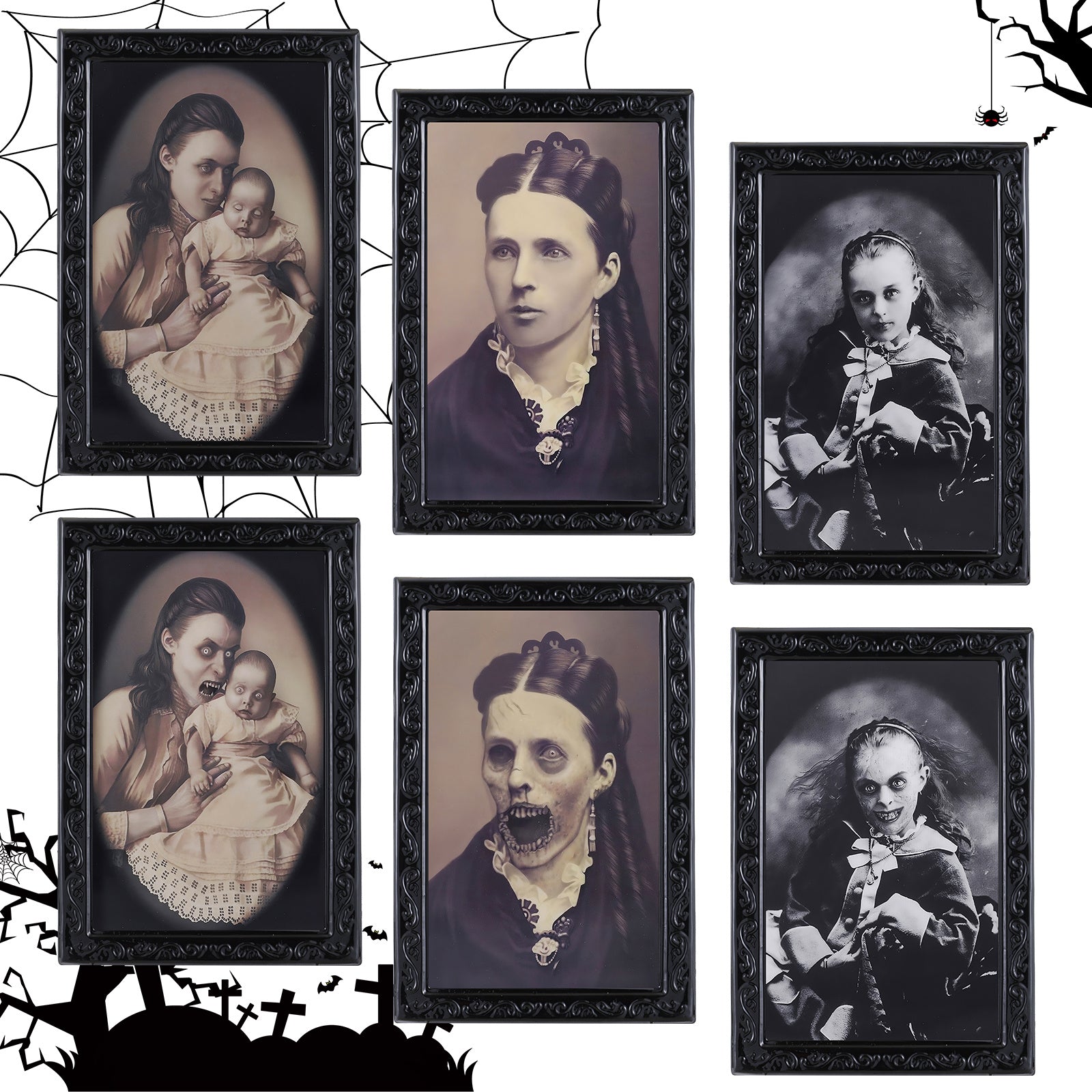 Halloween Decoration 3D Haunted Face Frame - Tiff's Treasures