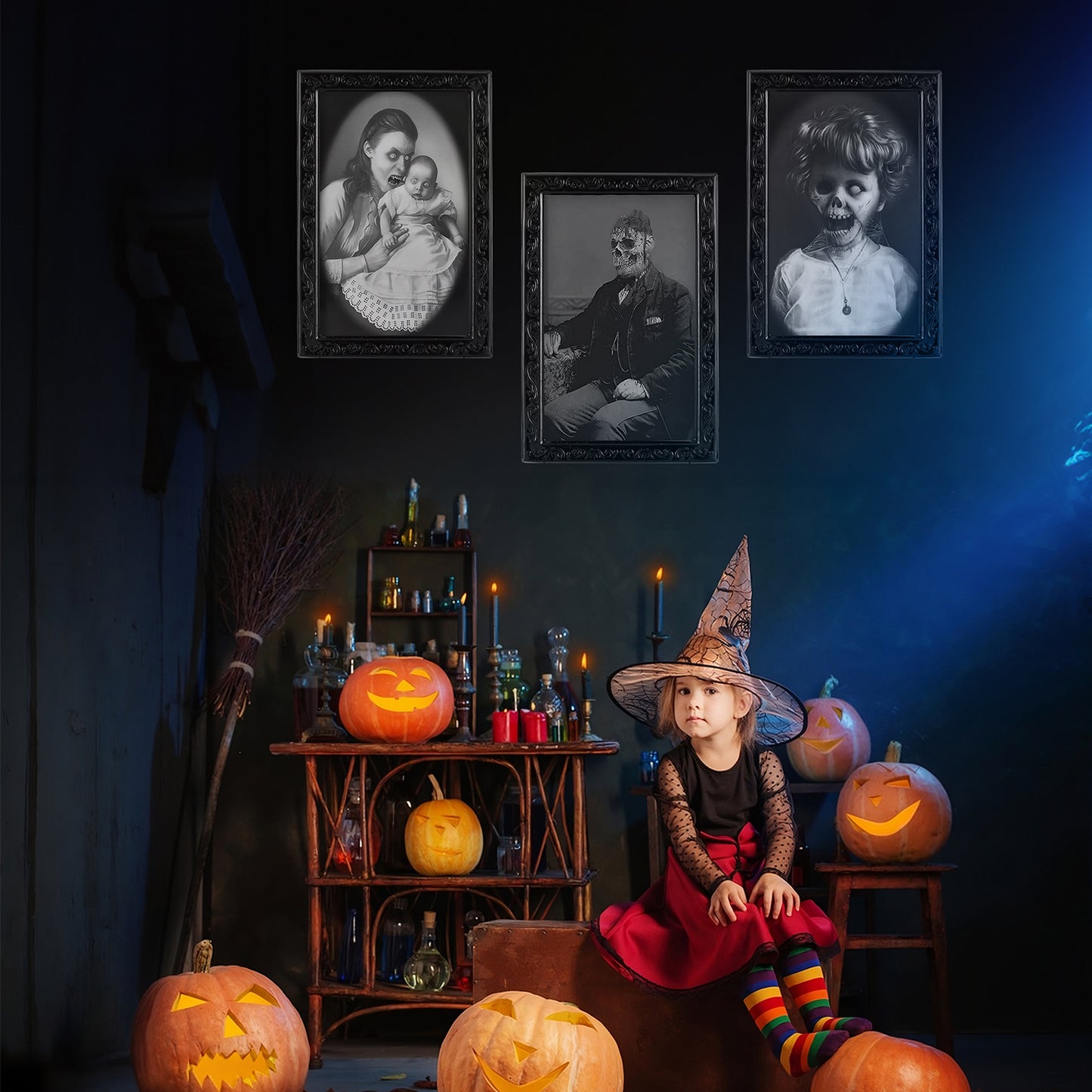 Halloween Decoration 3D Haunted Face Frame - Tiff's Treasures