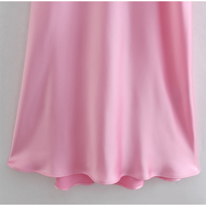 Satin Cami Backless Slip Dress – Elegant Maxi - Tiff's Treasures