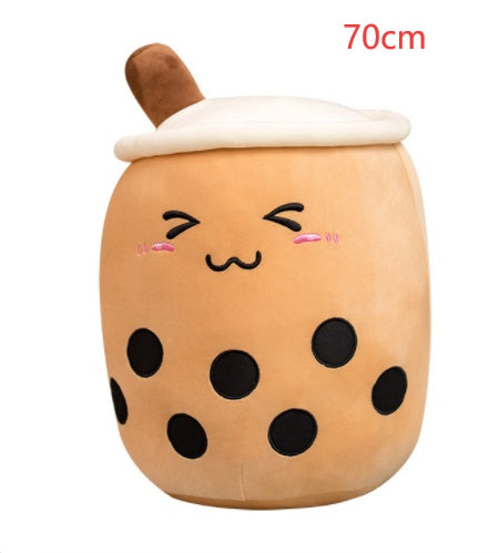 Cute Fruit Drink Plush Stuffed Soft Strawberry Milk Tea Plush Boba Tea Cup Toy Bubble Tea Pillow Cushion Kids Gift - Tiff's Treasures