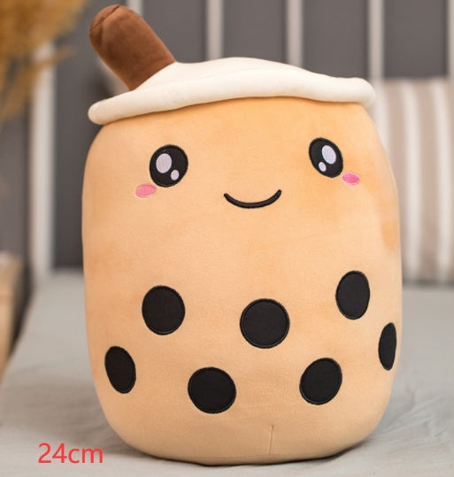 Cute Fruit Drink Plush Stuffed Soft Strawberry Milk Tea Plush Boba Tea Cup Toy Bubble Tea Pillow Cushion Kids Gift - Tiff's Treasures