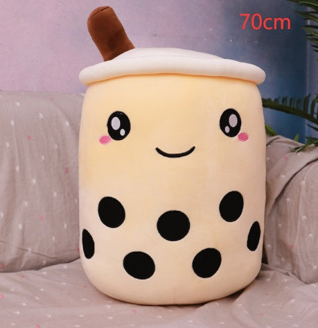 Cute Fruit Drink Plush Stuffed Soft Strawberry Milk Tea Plush Boba Tea Cup Toy Bubble Tea Pillow Cushion Kids Gift - Tiff's Treasures