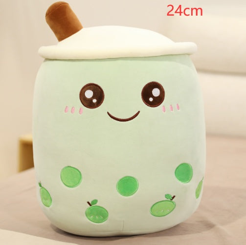 Cute Fruit Drink Plush Stuffed Soft Strawberry Milk Tea Plush Boba Tea Cup Toy Bubble Tea Pillow Cushion Kids Gift - Tiff's Treasures
