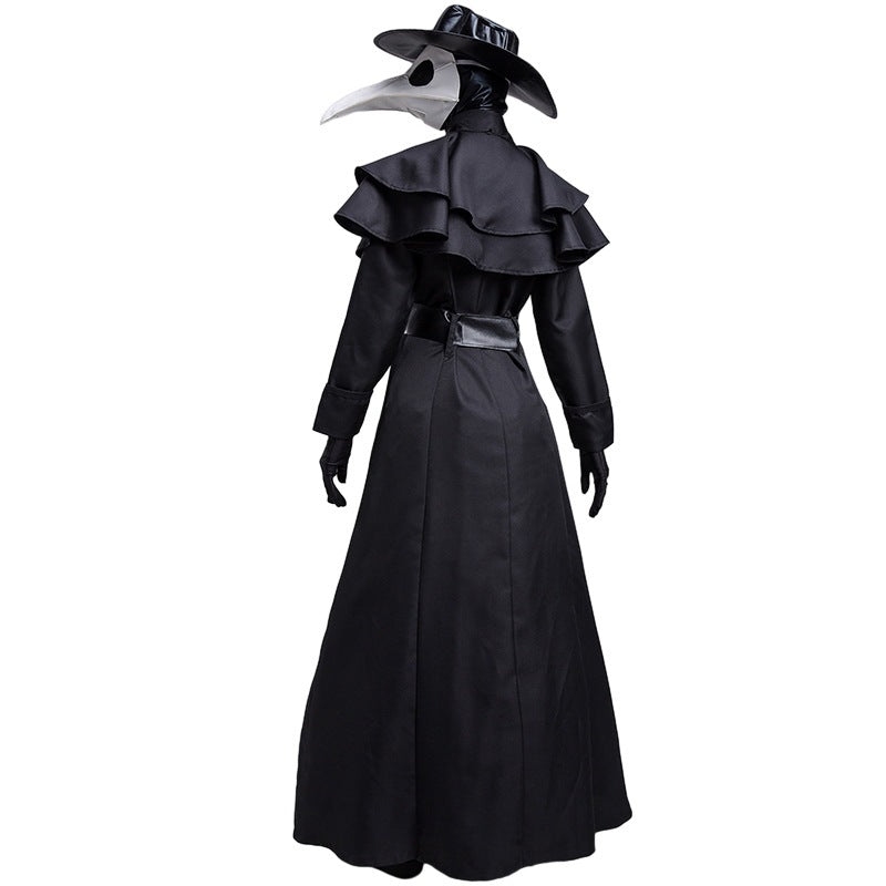 Halloween Medieval Steam Punk Plague Doctor Costume Beak Crow Long Mouth Mask - Tiff's Treasures